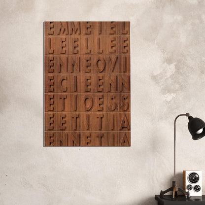 EMME I ELLE 1970 - Alighiero Boetti Brushed Aluminum Print - 70x100 cm / 28x40 inches | Alighiero Boetti Aluminum Print | Alighiero Boetti Prints