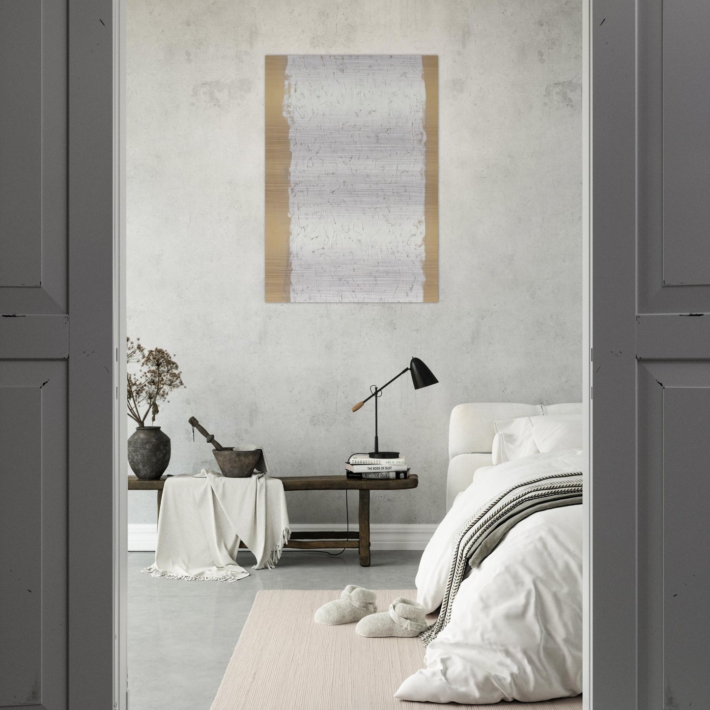 Enter - Minimalism - Robert Ryman Brushed Aluminum Print - 70x100 cm / 28x40 inches | Robert Ryman Aluminum Print | Robert Ryman Prints