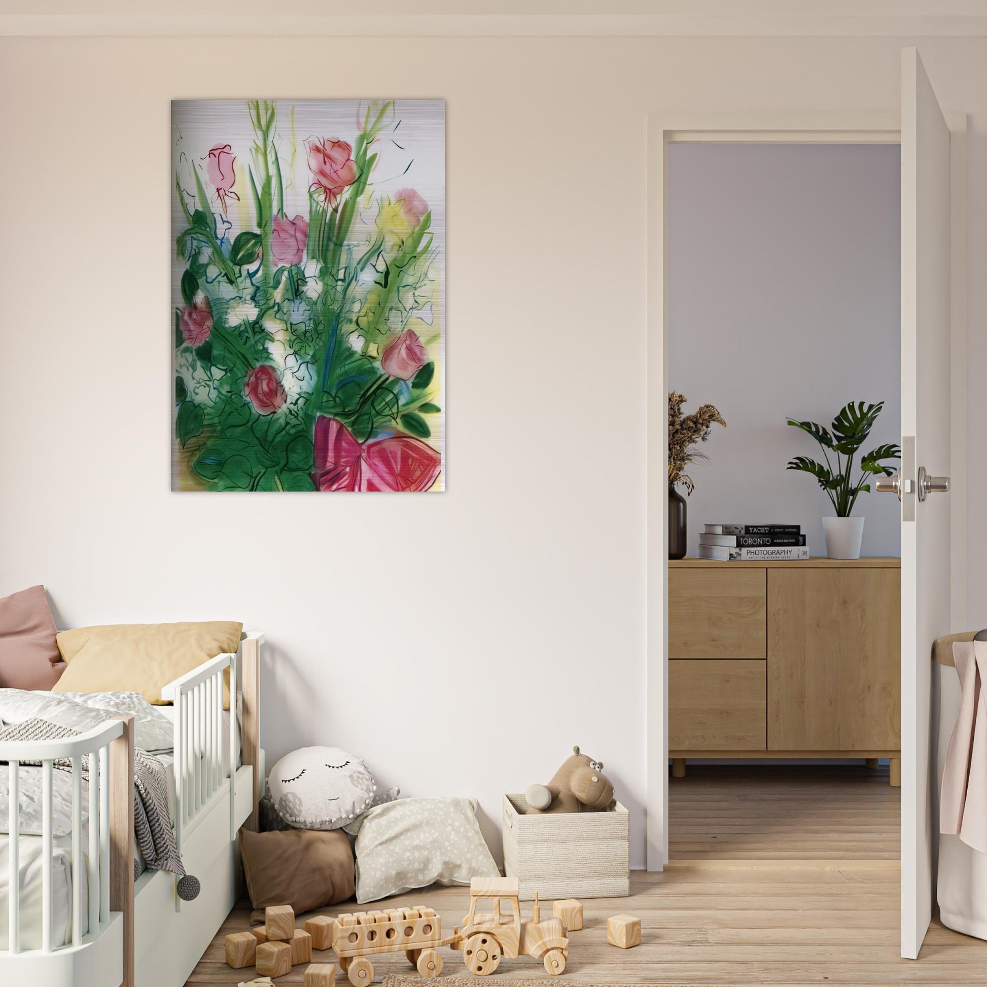 BOUQUET OF ROSES - Raoul Dufy Brushed Aluminum Print - 70x100 cm / 28x40 inches | Raoul Dufy Aluminum Print | Raoul Dufy Prints