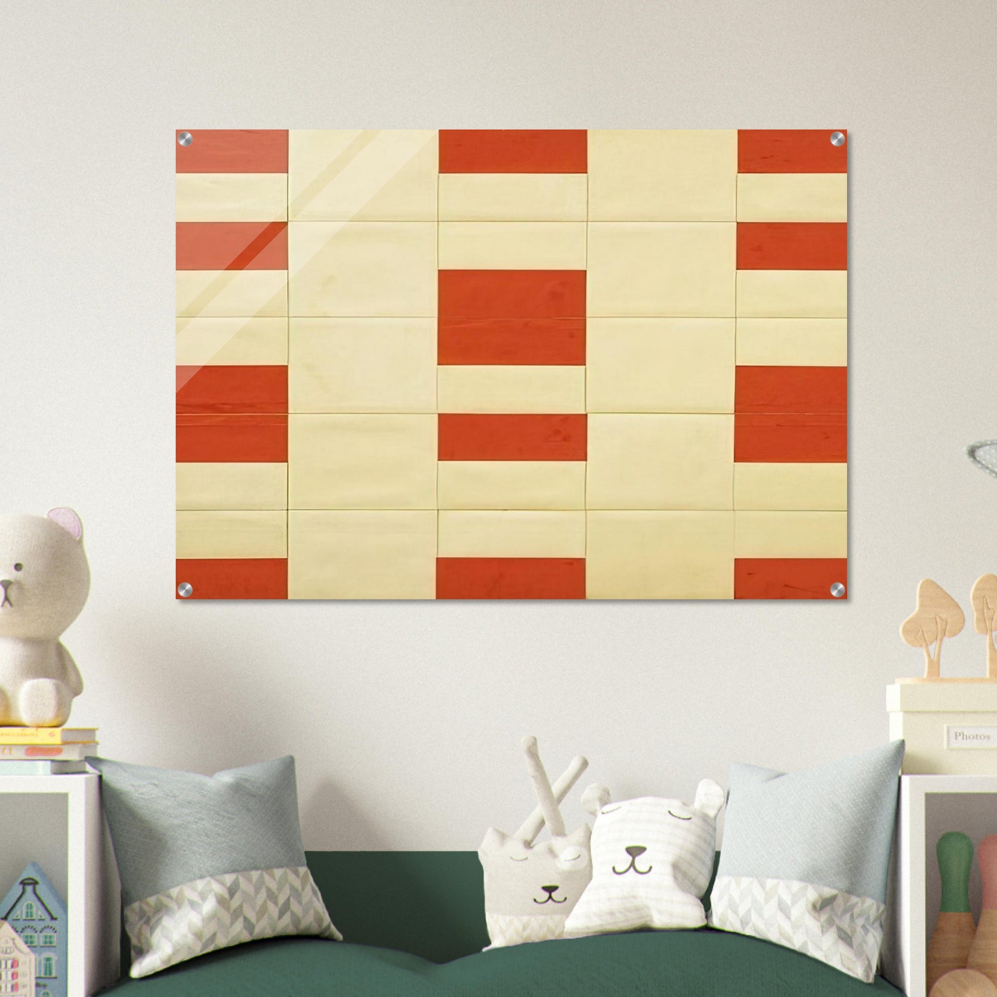 Red and White - Ellsworth Kelly Acrylic Print - 70x100 cm / 28x40″ inches
