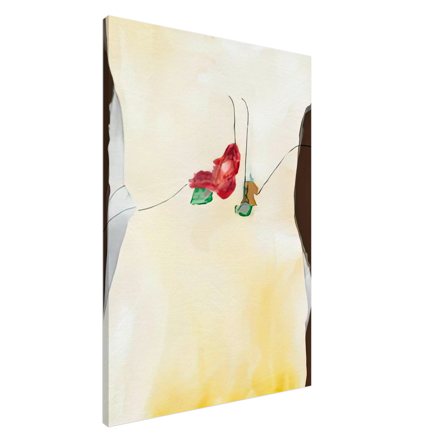 Helen Frankenthaler - Chill Factor, 1973- Wall Art - 60x80 cm / 24x32 inches - Premium Wooden Framed Poster With Fine Art Paper-canvas - White frame