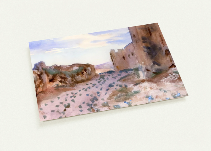 Fortress, Roads and Rocks By John Singer Sargent Pack of 10 Post Cards | John Singer Sargent Post Cards | A6 (10.5 x 14.8 cm) - 4.1 x 5.8 inches