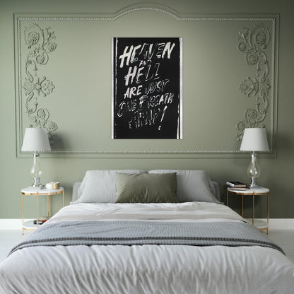 Heaven and Hell Are Just One Breath Away! - Andy Warhol Brushed Aluminum Print - 70x100 cm / 28x40 inches | Andy Warhol Aluminum Print | Andy Warhol Prints