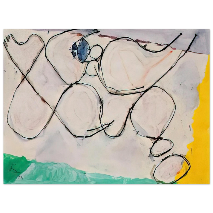 Frank Lobdell - Untitled - 1971  75x100 cm / 30x40inches Fine Art Poster
