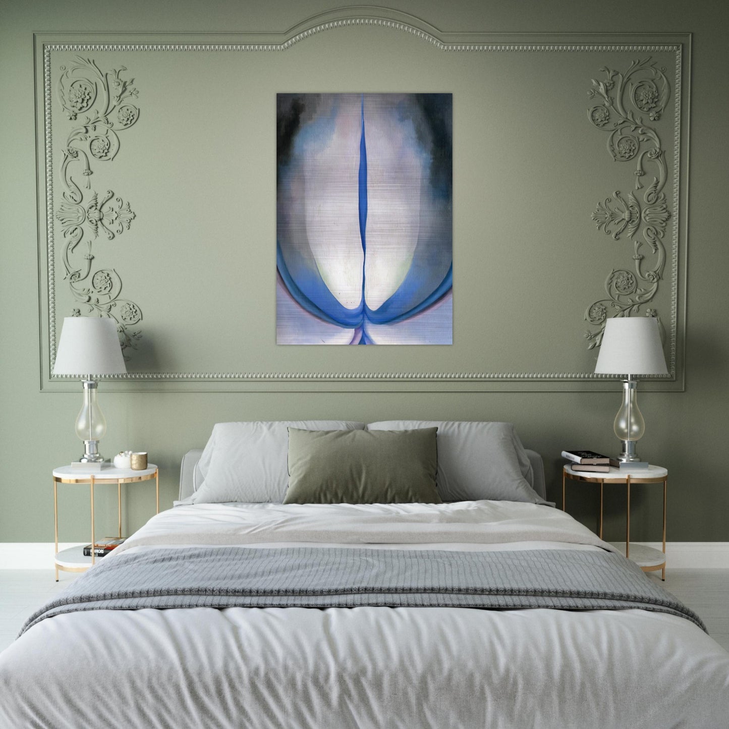 Blue Line - Georgia O'Keeffe Brushed Aluminum Print - 70x100 cm / 28x40 inches | Georgia O'Keeffe Aluminum Print | Georgia O'Keeffe Prints