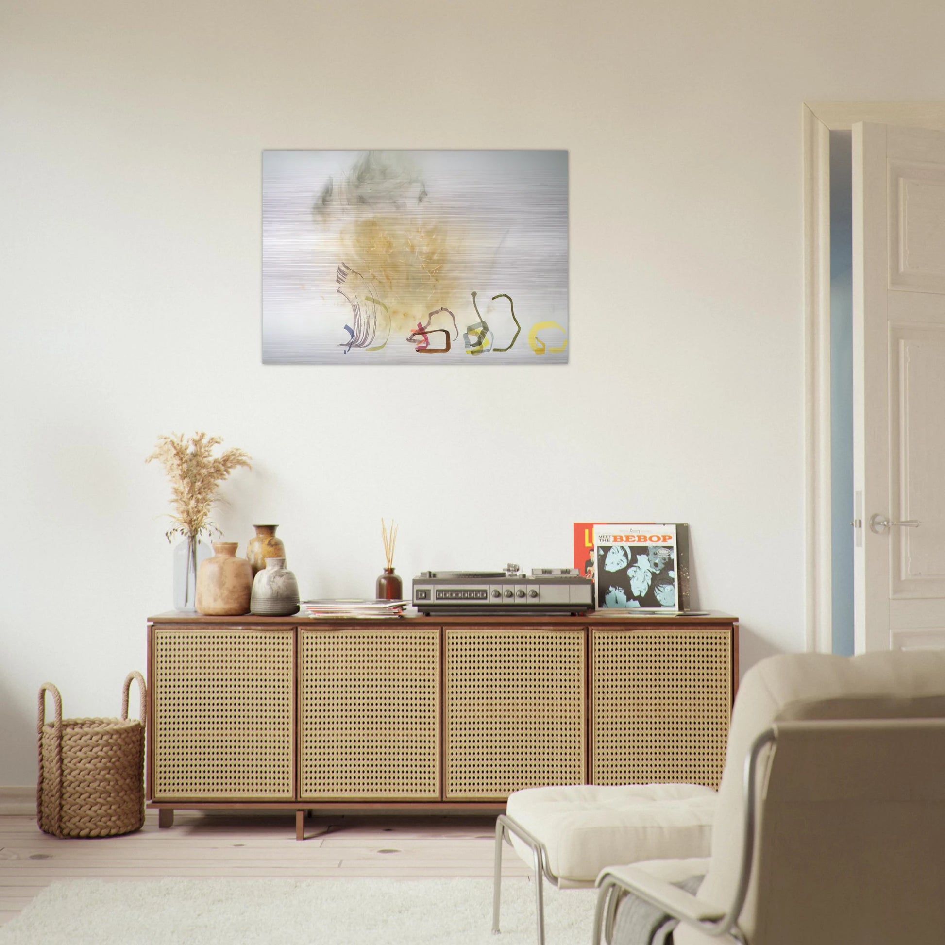 River Rocks and Smoke, #1, 41190 - 1990 - John Cage Brushed Aluminum Print - 70x100 cm / 28x40 inches | John Cage Aluminum Print | John Cage Prints