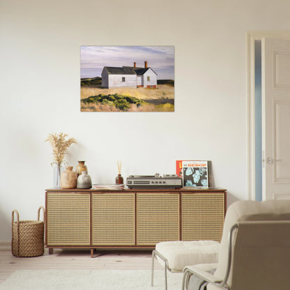 Ryders House - Edward Hopper Brushed Aluminum Print - 70x100 cm / 28x40 inches | Edward Hopper Aluminum Print | Edward Hopper Prints
