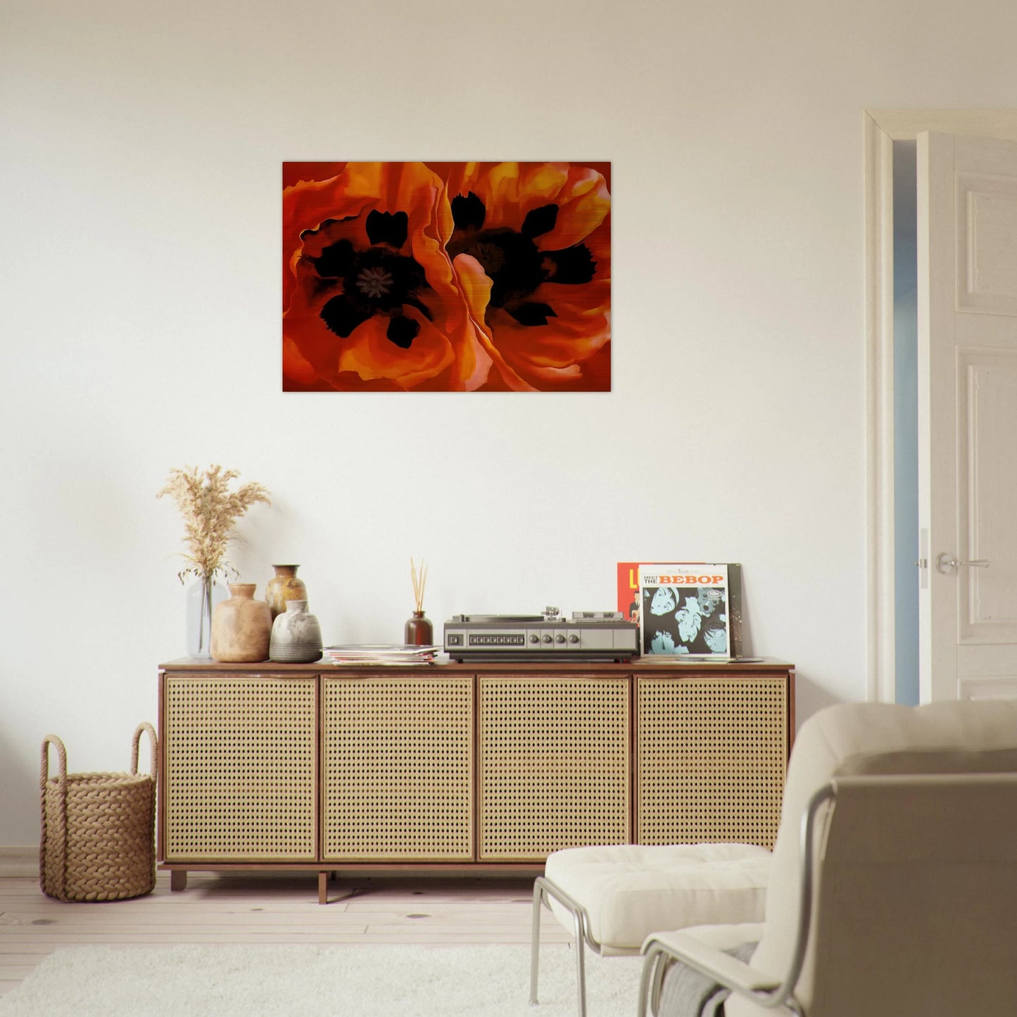 Oriental Poppies - Georgia O'Keeffe Brushed Aluminum Print - 70x100 cm / 28x40 inches | Georgia O'Keeffe Aluminum Print | Georgia O'Keeffe Prints