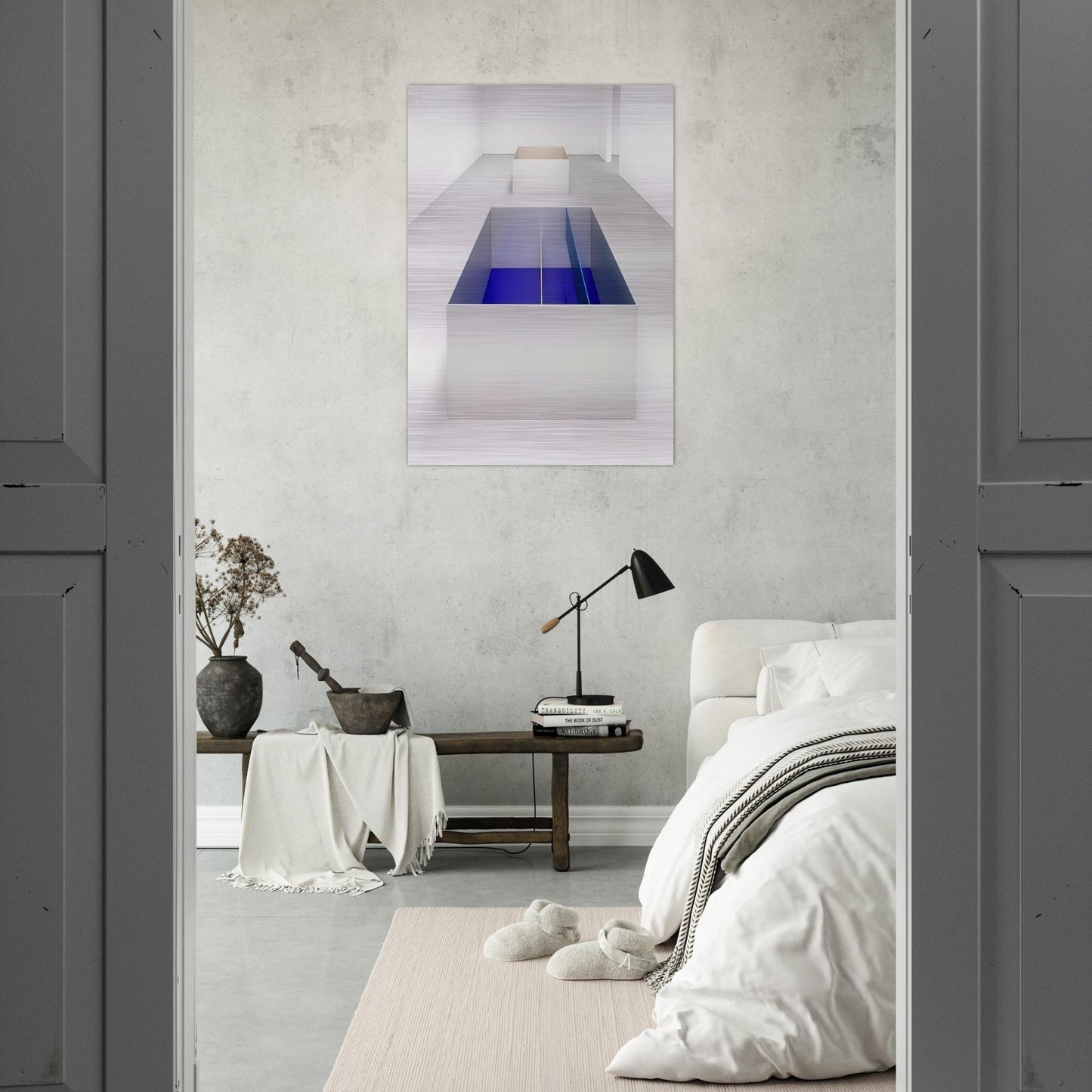 Untitled 89-6 Menziken - 1989 - Donald Judd Brushed Aluminum Print - 70x100 cm / 28x40 inches | Donald Judd Aluminum Print | Donald Judd Prints
