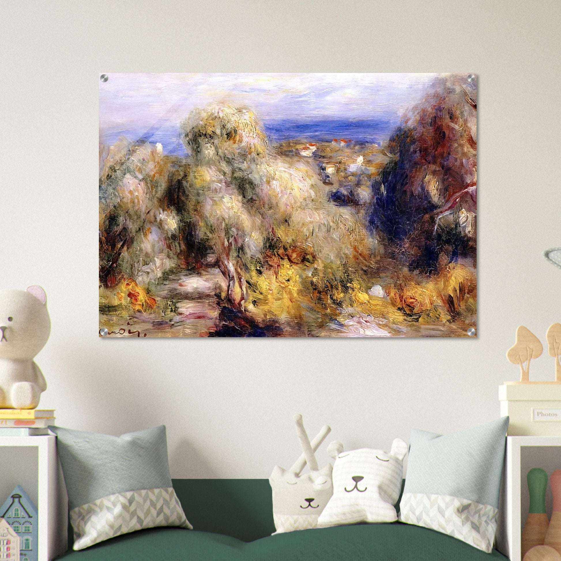 View of Cannet - Pierre-Auguste Renoir Acrylic Print - 70x100 cm / 28x40″ inches | Pierre-Auguste Renoir Wall Art | Pierre-Auguste Renoir Prints