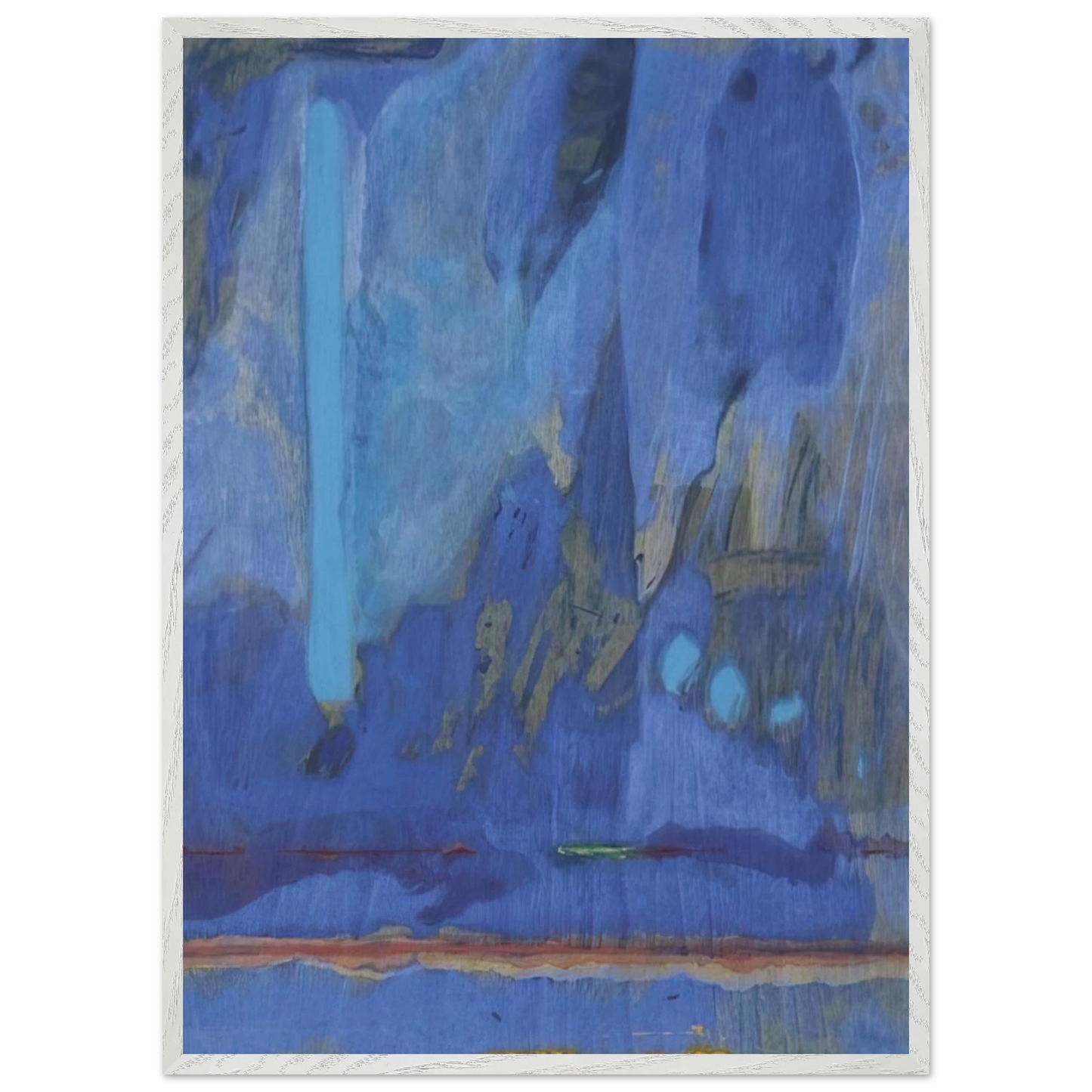 Helen Frankenthaler - Tales of Genji III - 1998 Wall art - 40x50 cm / 16x20 inches - Premium Wooden Framed Poster With Fine Art Paper-canvas - Wood frame