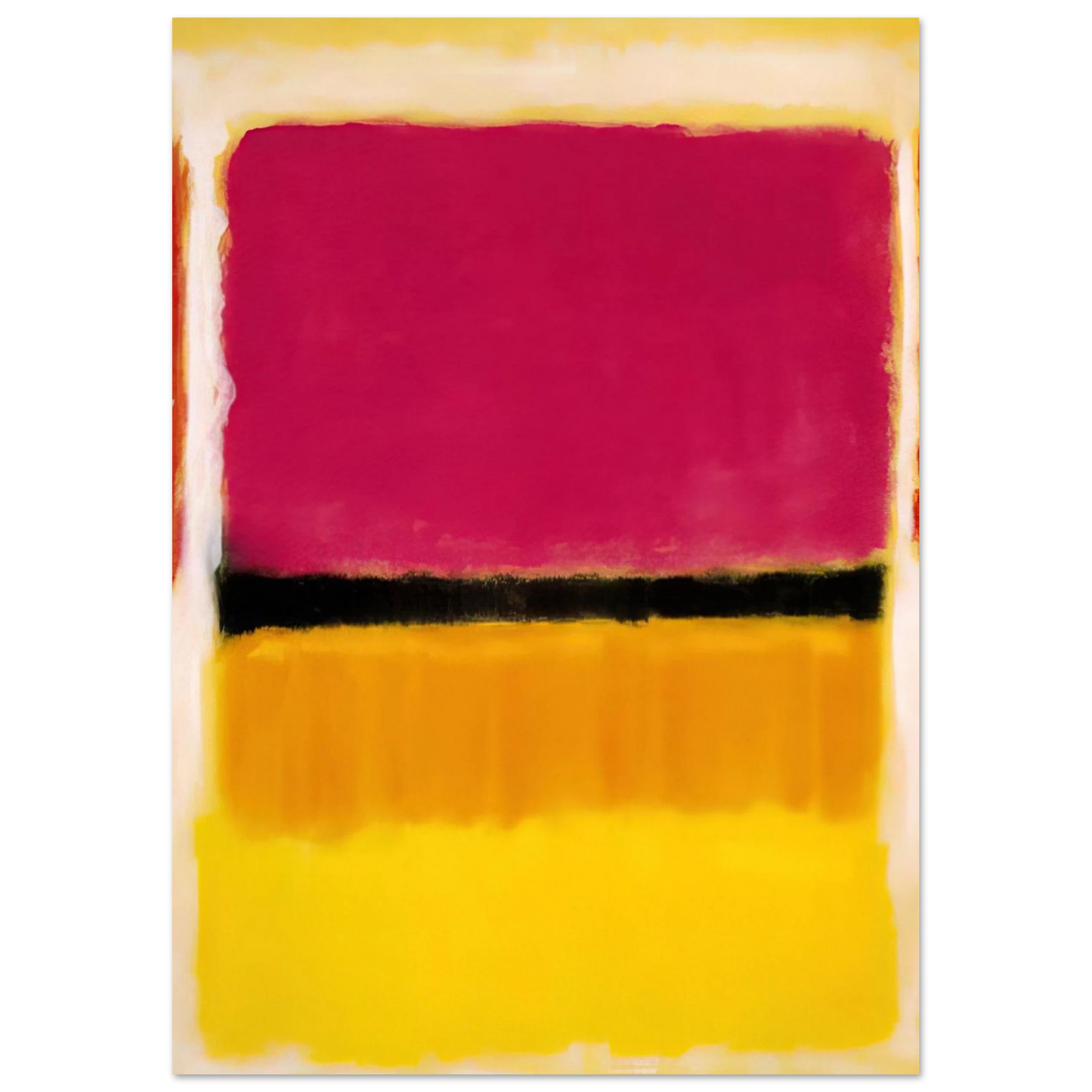 Mark Rothko - Violet, Black, Orange, Yellow on White and Red - 1949 Wall Art - 30x40 cm / 12x16 inches - Premium Wooden Framed Poster With Fine Art Paper - Wood frame