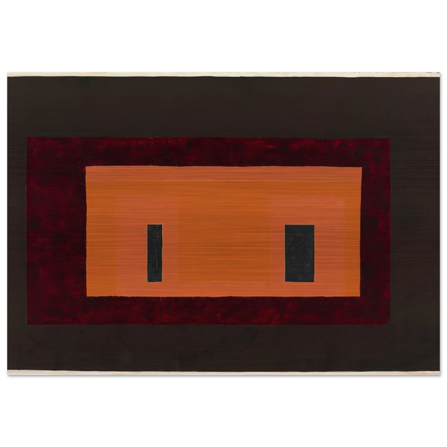 VARIANT ADOBE 1947 1 - Josef Albers Brushed Aluminum Print - 70x100 cm / 28x40 inches | Josef Albers Aluminum Print | Josef Albers Prints