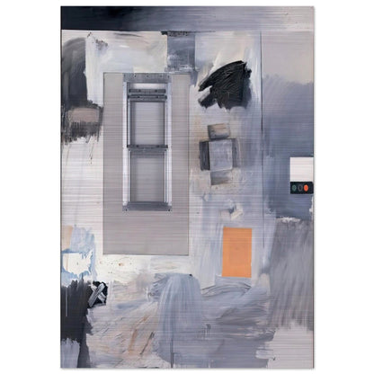 TROPHY V FOR JASPER JOHNS 1962 - Robert Rauschenberg Brushed Aluminum Print - 70x100 cm / 28x40 inches | Robert Rauschenberg Aluminum Print | Robert Rauschenberg Prints