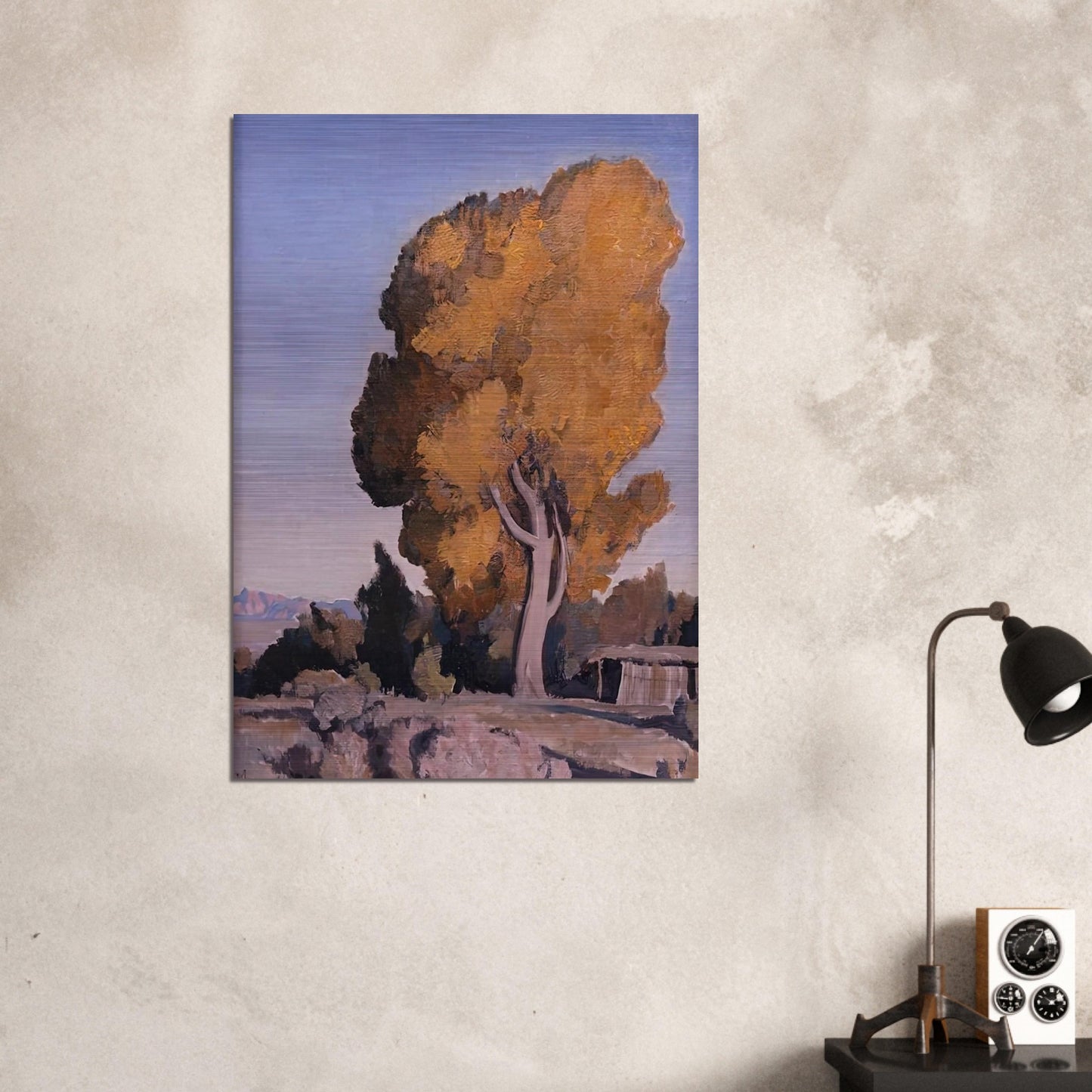 LOW COUNTRY COTTONWOOD 1940 - Maynard Dixon Brushed Aluminum Print - 70x100 cm / 28x40 inches | Maynard Dixon Aluminum Print | Maynard Dixon Prints