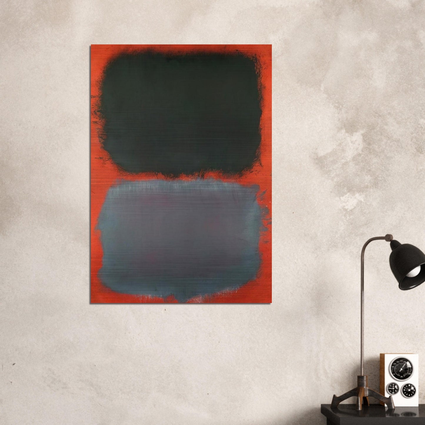 Untitled Gray, Gray on Red - 1968 - Mark Rothko Brushed Aluminum Print - 70x100 cm / 28x40 inches | Mark Rothko Aluminum Print | Mark Rothko Prints