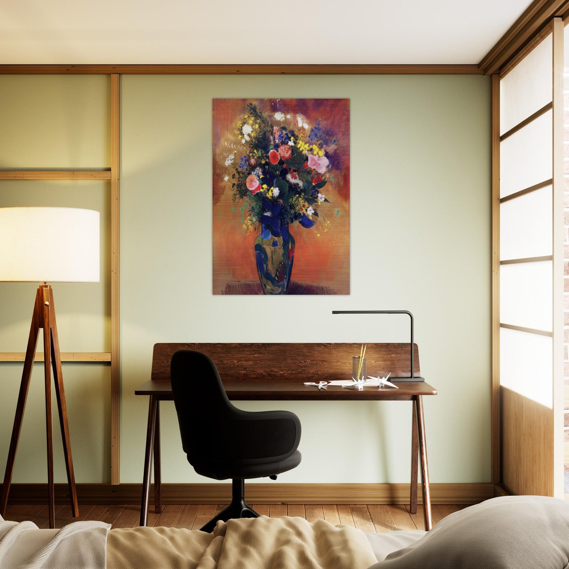 LARGE BOUQUET OF WILD FLOWERS - Odilon Redon Brushed Aluminum Print - 70x100 cm / 28x40 inches | Odilon Redon Aluminum Print | Odilon Redon Prints