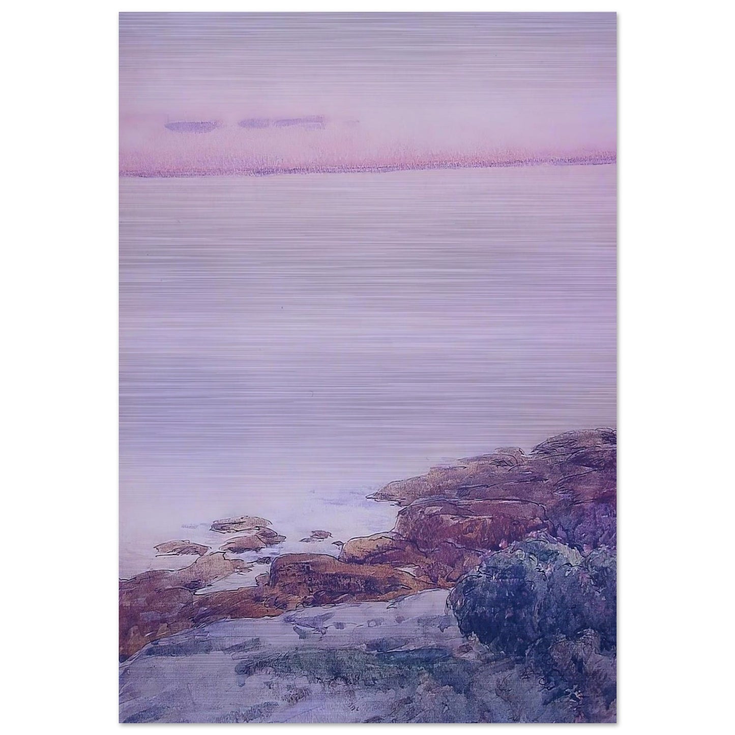 Isles of Shoals - Childe Hassam Brushed Aluminum Print - 70x100 cm / 28x40 inches | Childe Hassam Aluminum Print | Childe Hassam Prints
