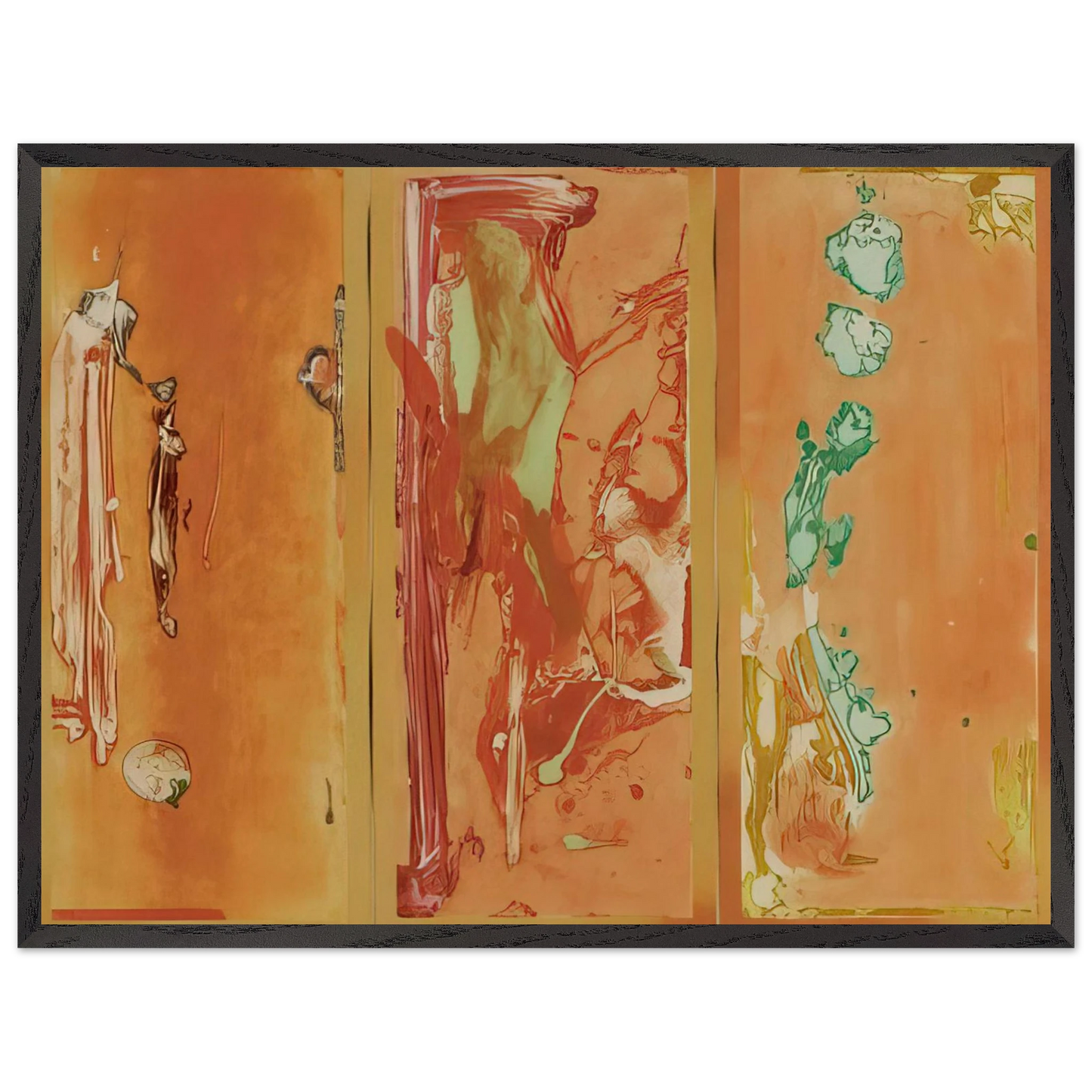 Helen Frankenthaler - Gateway - 1988 Wall art - 30x45 cm / 12x18 inches - Premium Wooden Framed Poster With Fine Art Paper-canvas - Black frame