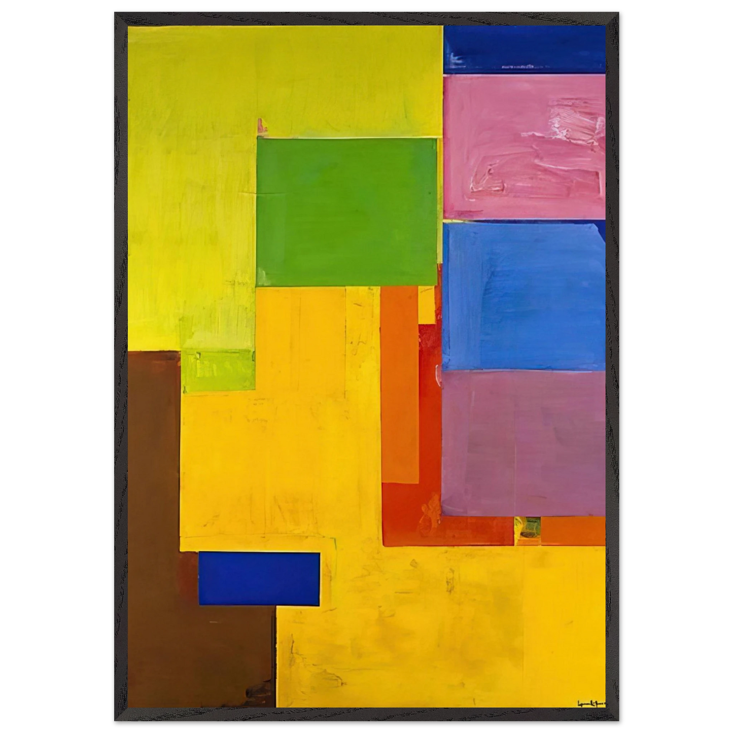Veluti in Speculum - Hans Hofmann 70x100 cm / 28x40 inches Framed Art Print – Black Wooden Frame