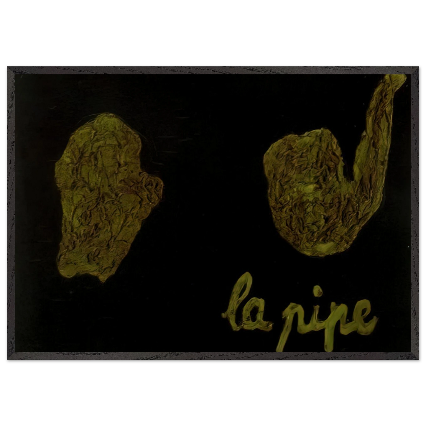 THE PIPE 1927 - Rene Magritte 70x100 cm / 28x40 inches Framed Art Print – Black Wooden Frame