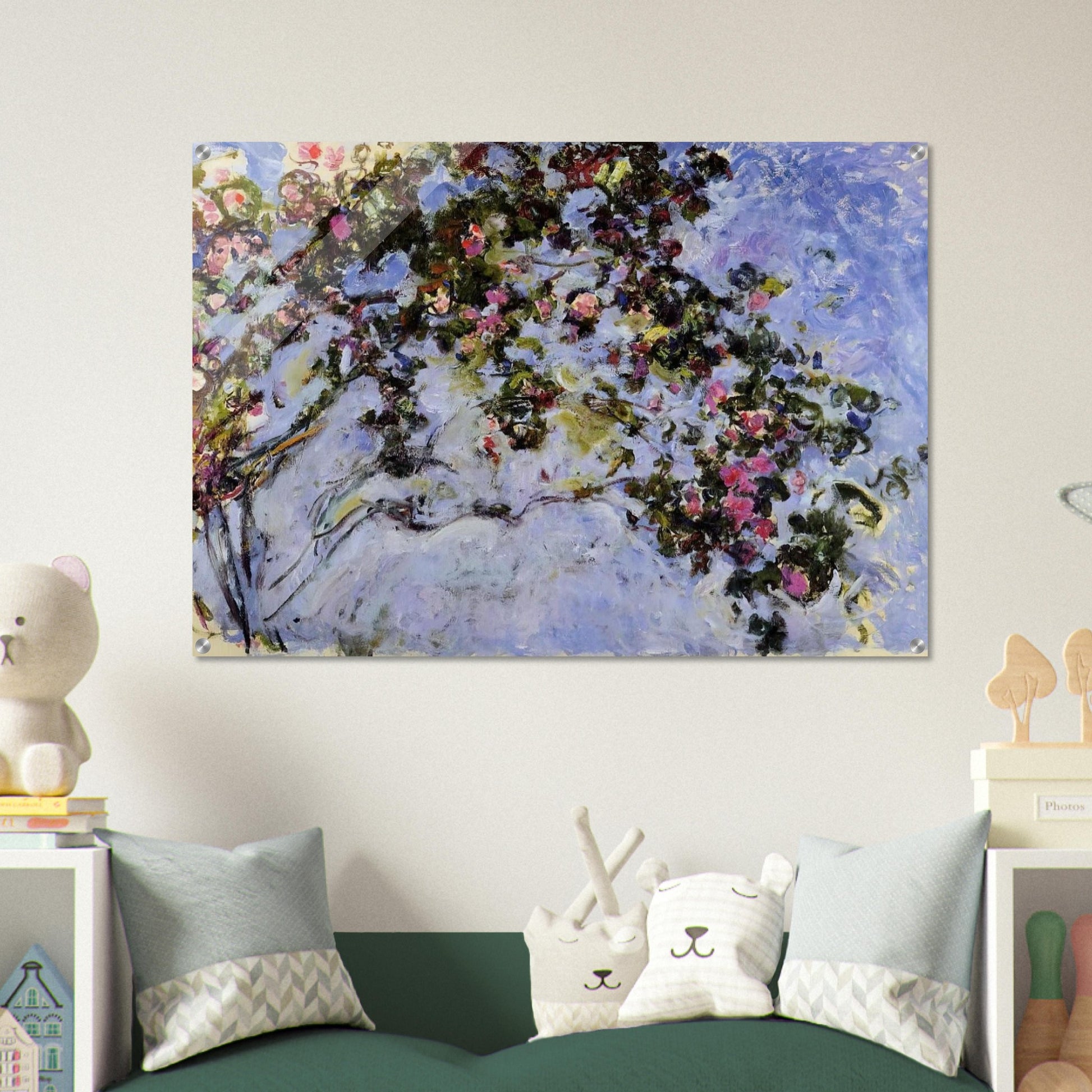 The Rose Bush - claude monet Acrylic Print - 70x100 cm / 28x40″ inches | claude monet Wall Art | claude monet Prints
