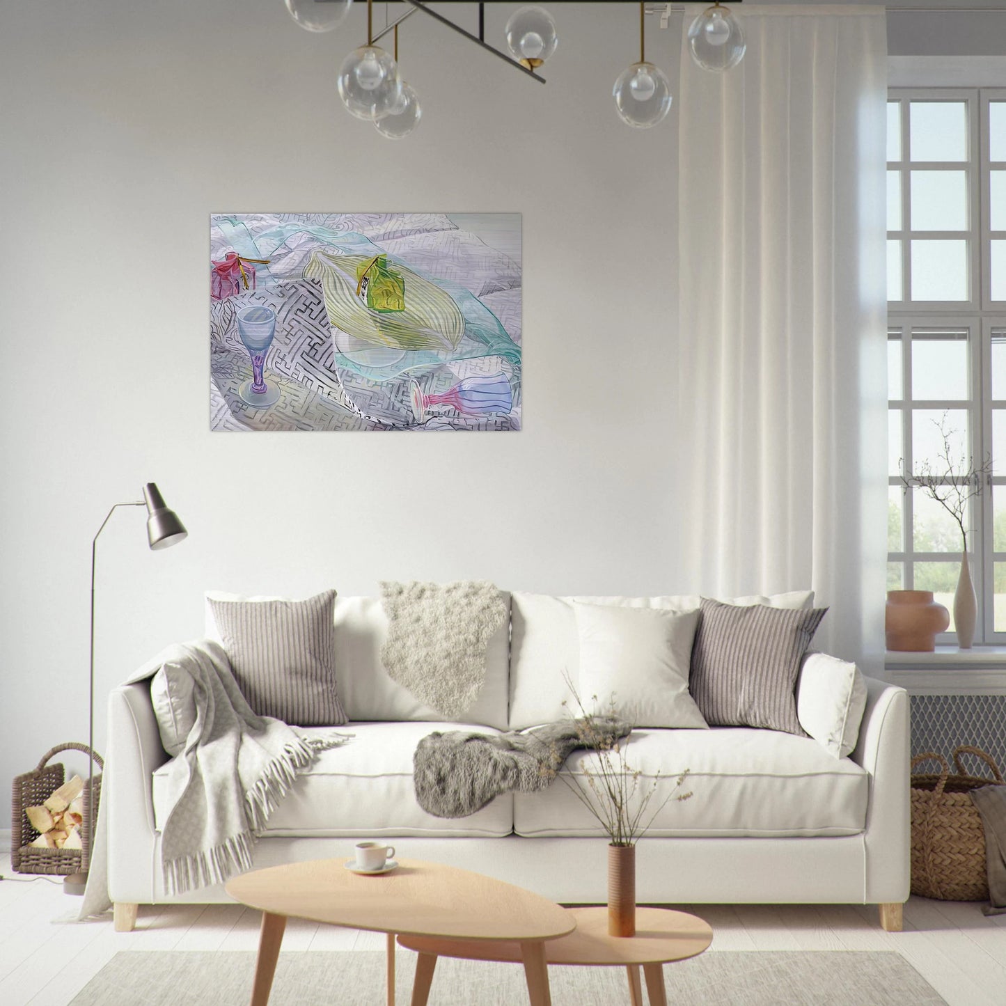 DISHES FROM JAPAN 2003 - Janet Fish Brushed Aluminum Print - 70x100 cm / 28x40 inches | Janet Fish Aluminum Print | Janet Fish Prints