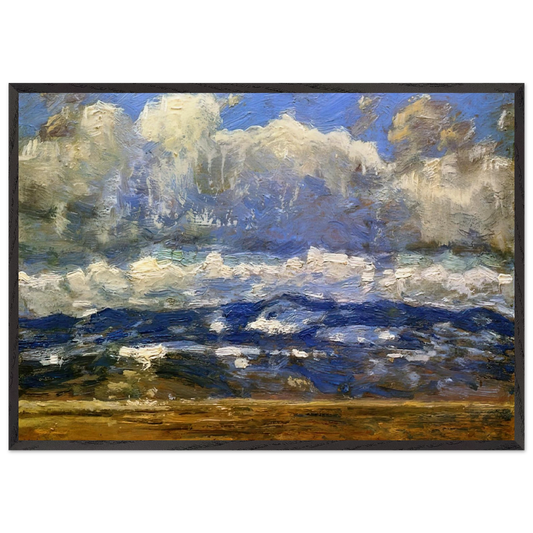 Over the Great Divide - Childe Hassam 70x100 cm / 28x40 inches Framed Art Print – Black Wooden Frame