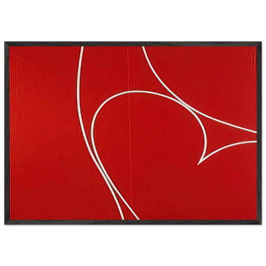 Untitled - 1966 N10 - Lorser Feitelson 70x100 cm / 28x40 inches Framed Art Print – Black Wooden Frame