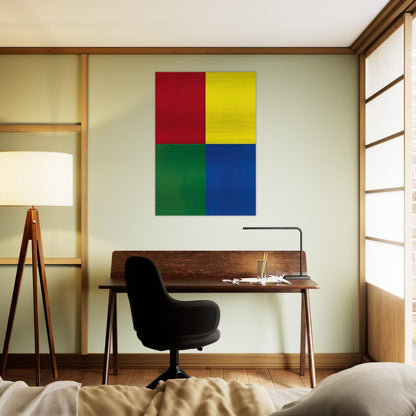 QUATTRO COLORI 2007 - Gerhard Richter Brushed Aluminum Print - 70x100 cm / 28x40 inches | Gerhard Richter Aluminum Print | Gerhard Richter Prints