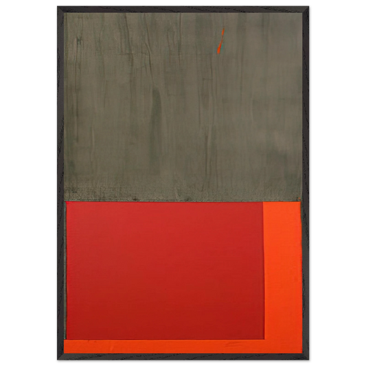 4568 - 1968 - John Hoyland 70x100 cm / 28x40 inches Framed Art Print – Black Wooden Frame