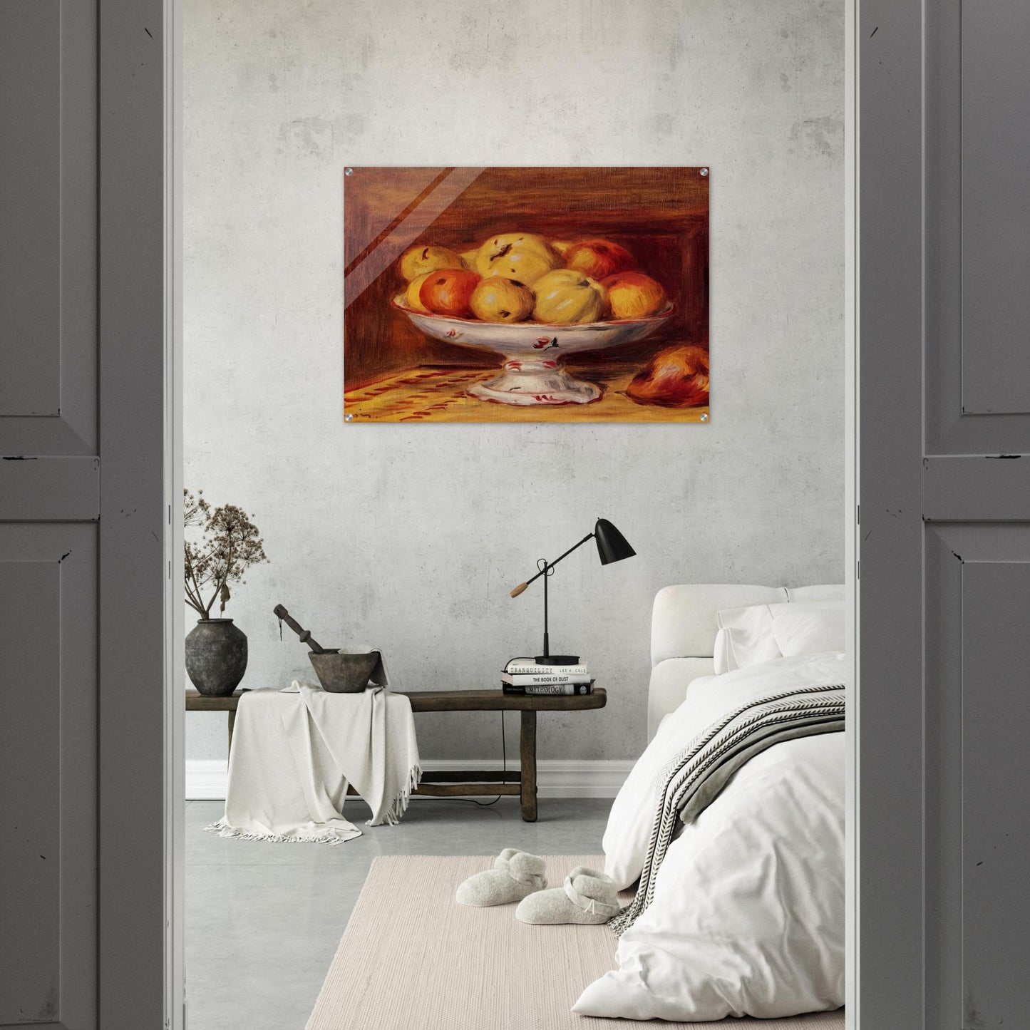 Still Life with Apples and Pears - Pierre-Auguste Renoir Acrylic Print - 70x100 cm / 28x40″ inches