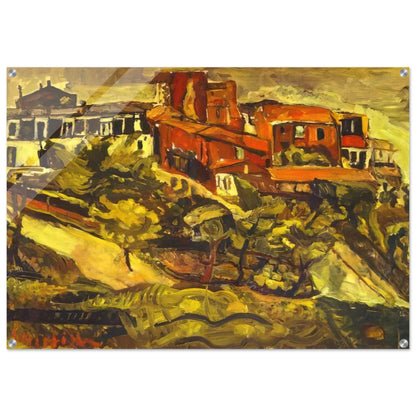 RED HOUSES - Chaim Soutine Acrylic Print - 70x100 cm / 28x40″ inches