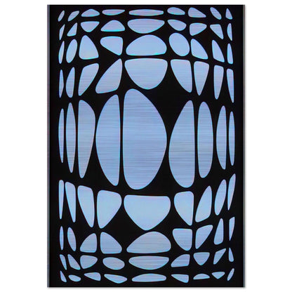 Yapoura - 1954 - Victor Vasarely Brushed Aluminum Print - 70x100 cm / 28x40 inches | Victor Vasarely Aluminum Print | Victor Vasarely Prints