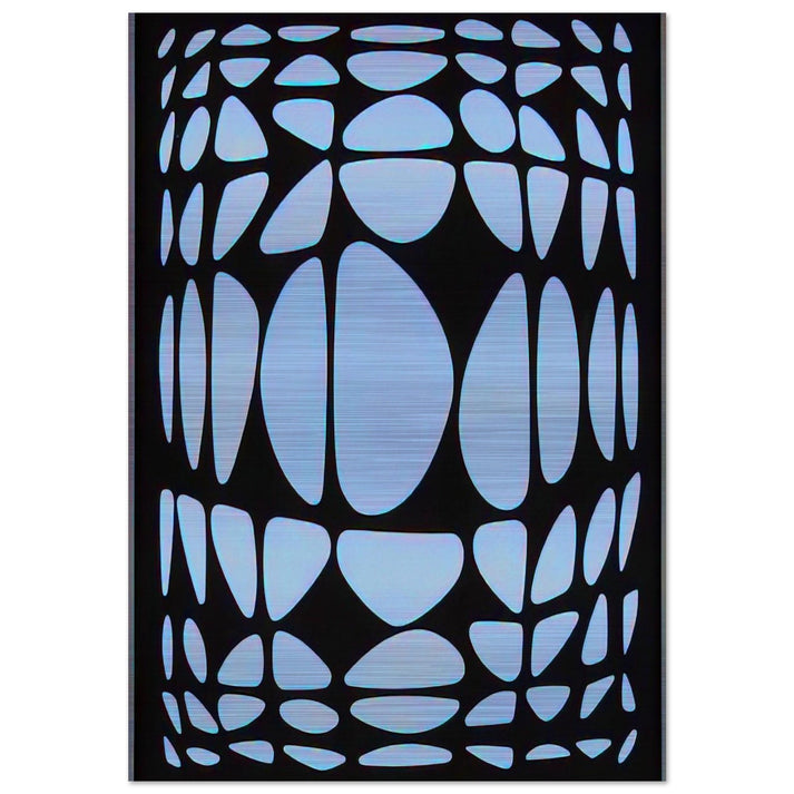 Yapoura - 1954 - Victor Vasarely Brushed Aluminum Print - 70x100 cm / 28x40 inches | Victor Vasarely Aluminum Print | Victor Vasarely Prints