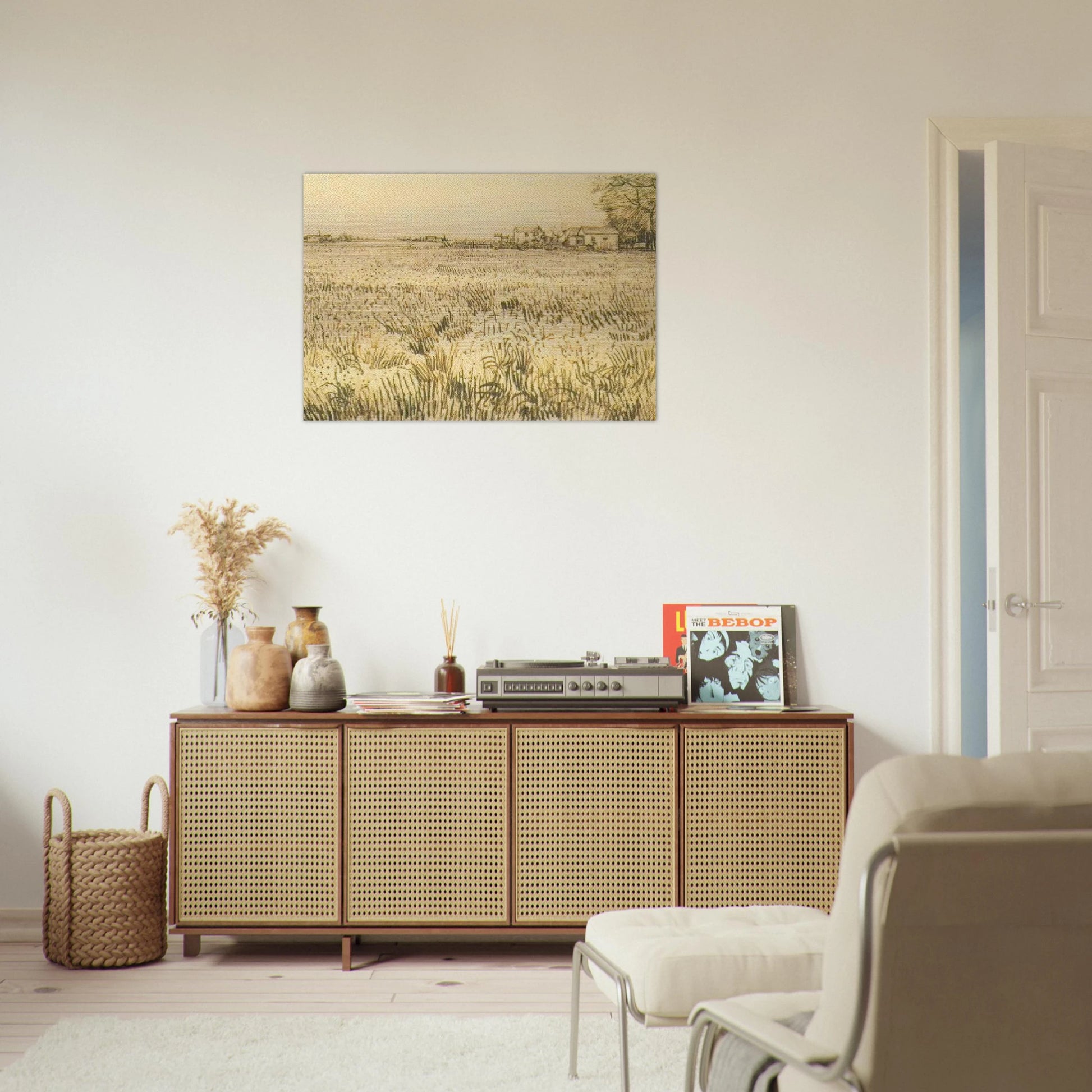 Meadow with Flowers - Vincent van Gogh Brushed Aluminum Print - 70x100 cm / 28x40 inches | Vincent van Gogh Aluminum Print | Vincent van Gogh Prints