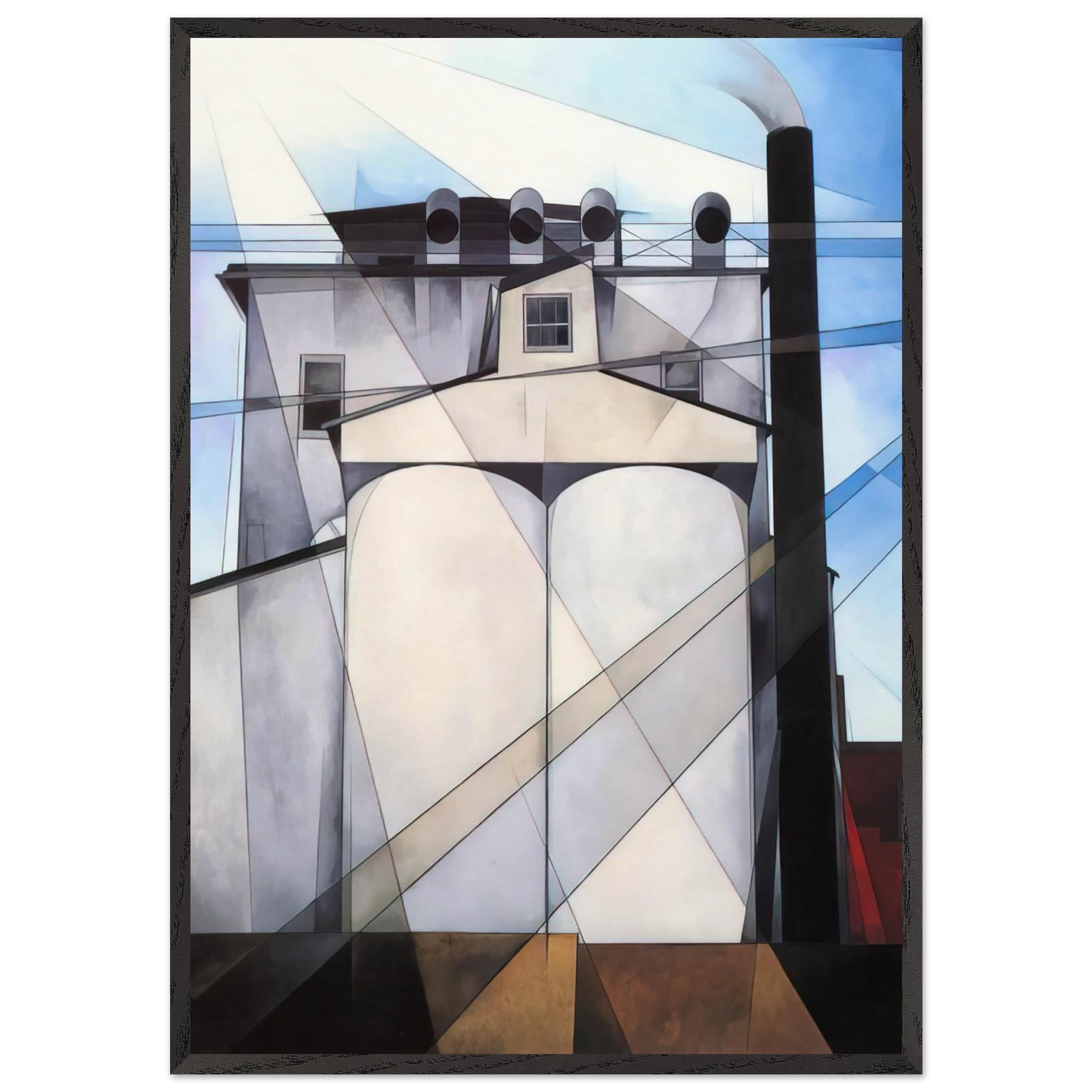 My Egypt - 1927 - Charles Demuth 70x100 cm / 28x40 inches Framed Art Print – Black Wooden Frame