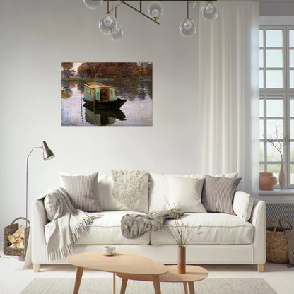 The Studio-Boat - claude monet Brushed Aluminum Print - 70x100 cm / 28x40 inches | claude monet Aluminum Print | claude monet Prints