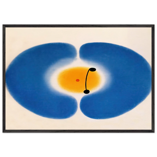 Blue Mandala - 1978 - Victor Pasmore 70x100 cm / 28x40 inches Framed Art Print – Black Wooden Frame