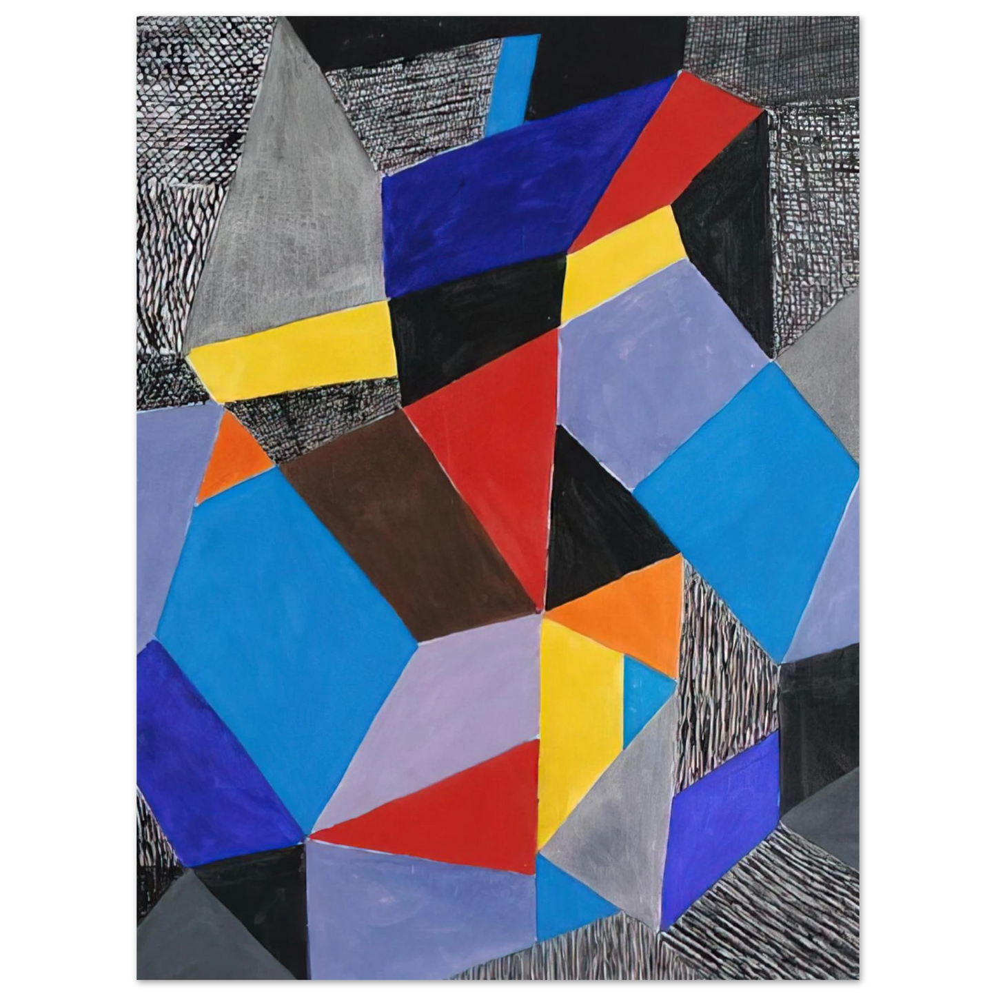 Johannes Itten - Farbformen und Struktuten - 1953  75x100 cm / 30x40inches Fine Art Poster