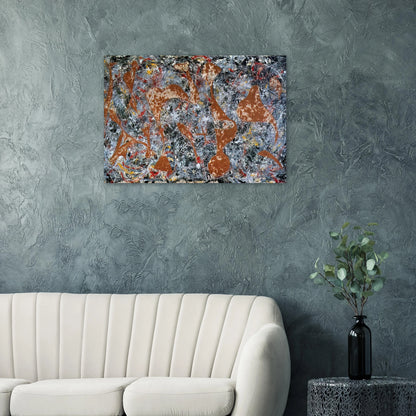 NUMBER 7 OUT OF THE WEB 1949 - Jackson Pollock Brushed Aluminum Print - 70x100 cm / 28x40 inches | Jackson Pollock Aluminum Print | Jackson Pollock Prints