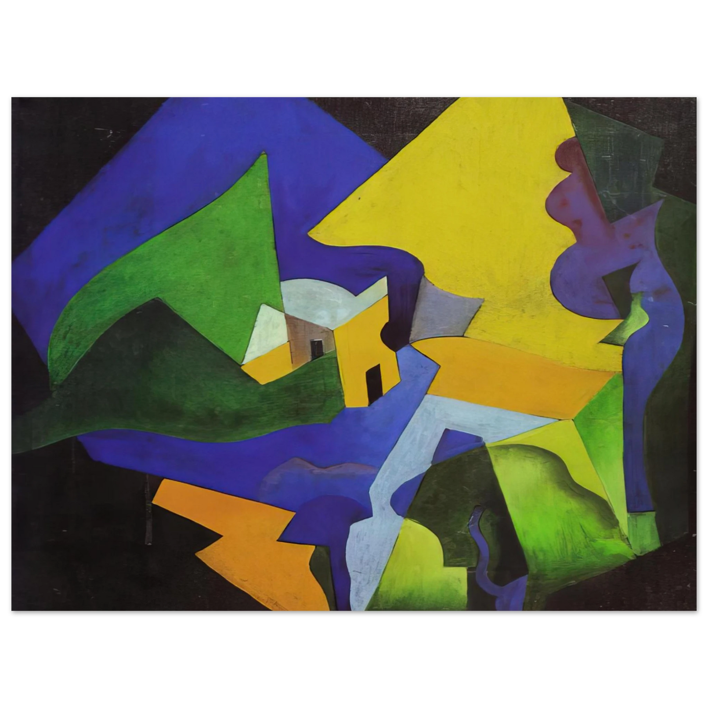 Enrico Prampolini - COSTRUZIONE SPAZIALE PAESAGGIO 1919  75x100 cm / 30x40inches Fine Art Poster