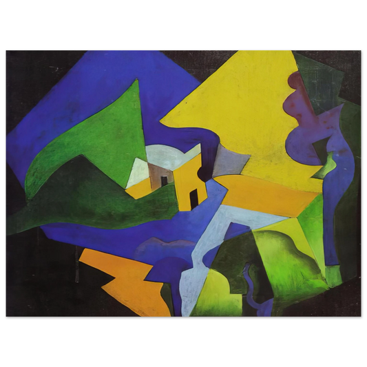 Enrico Prampolini - COSTRUZIONE SPAZIALE PAESAGGIO 1919  75x100 cm / 30x40inches Fine Art Poster