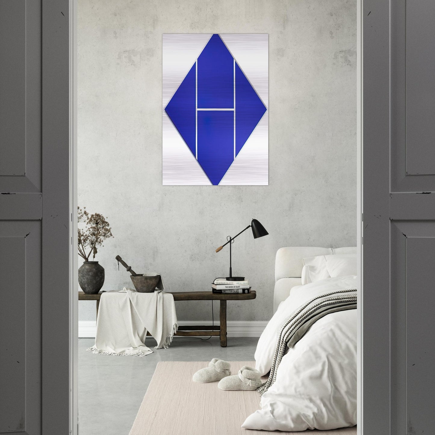 Cobalt - 1982 - Carmen Herrera Brushed Aluminum Print - 70x100 cm / 28x40 inches | Carmen Herrera Aluminum Print | Carmen Herrera Prints