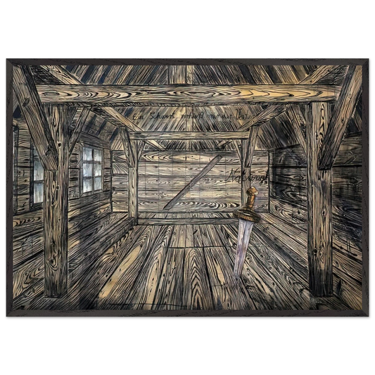 NOTHUNG 1973 - Anselm Kiefer 70x100 cm / 28x40 inches Framed Art Print – Black Wooden Frame