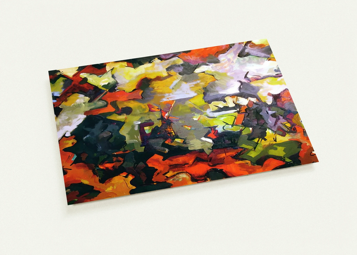 ABSTRACT LANDSCAPE 1950 By Audrey Flack Pack of 10 Post Cards | Audrey Flack Post Cards | A6 (10.5 x 14.8 cm) - 4.1 x 5.8 inches