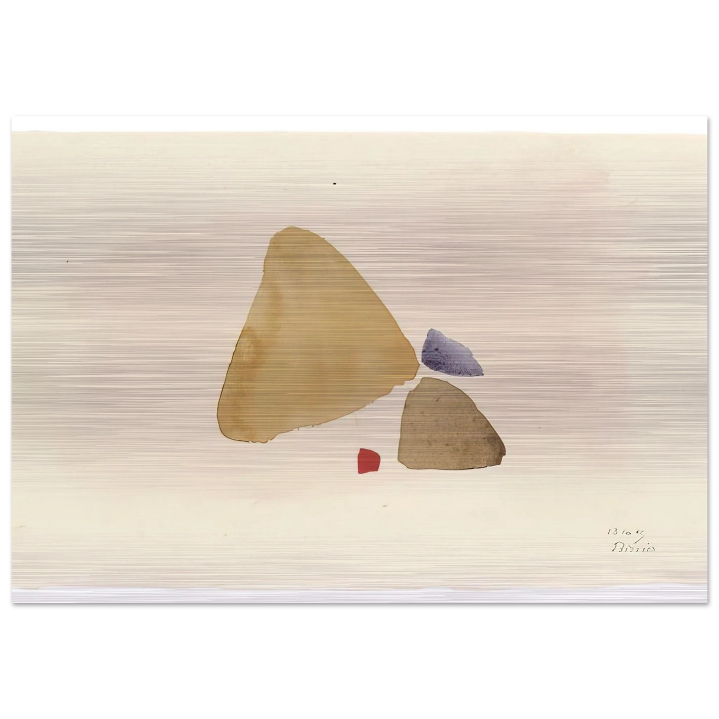 23.10.49 - 1949 - Julius Bissier Brushed Aluminum Print - 70x100 cm / 28x40 inches | Julius Bissier Aluminum Print | Julius Bissier Prints