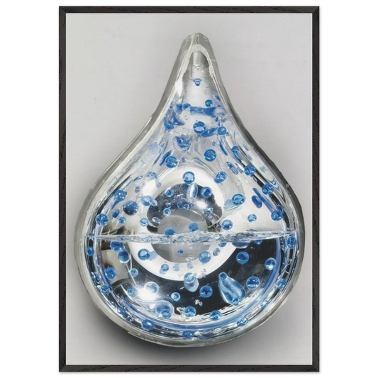 Gota de aguya y aredobas azules - 1999 - Gyula Kosice 70x100 cm / 28x40 inches Framed Art Print – Black Wooden Frame