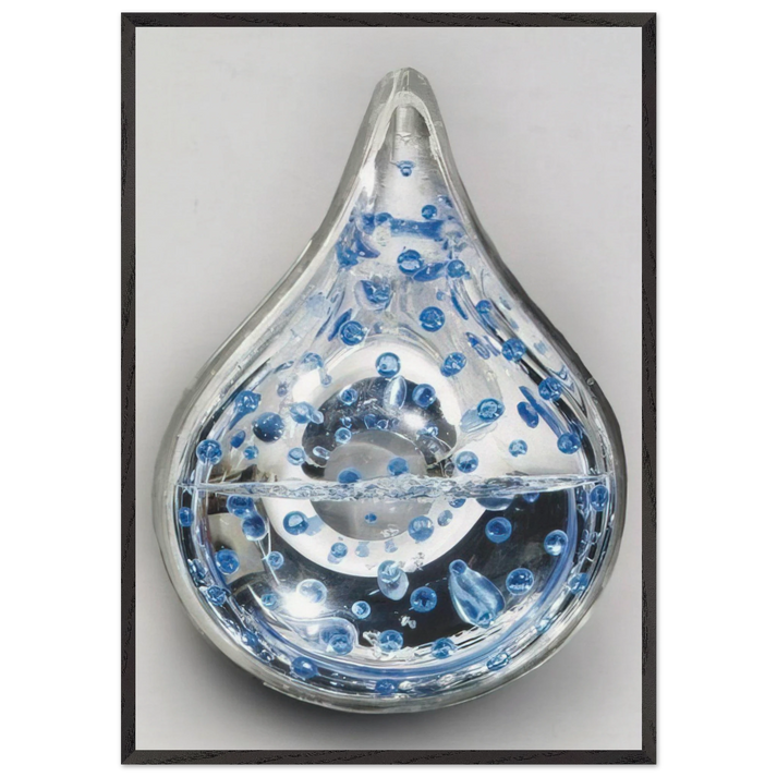 Gota de aguya y aredobas azules - 1999 - Gyula Kosice 70x100 cm / 28x40 inches Framed Art Print – Black Wooden Frame