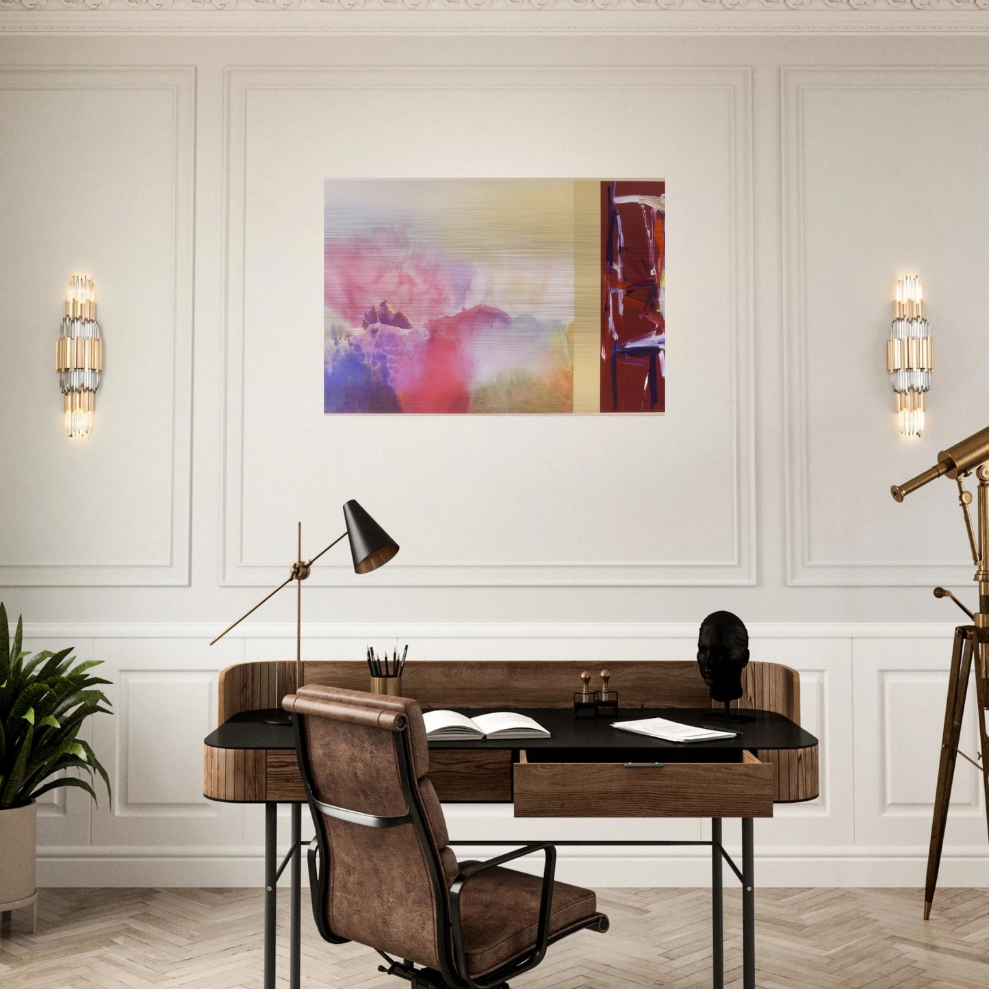 For Sara Teasdale - 1992 - Ronnie Landfield Brushed Aluminum Print - 70x100 cm / 28x40 inches | Ronnie Landfield Aluminum Print | Ronnie Landfield Prints